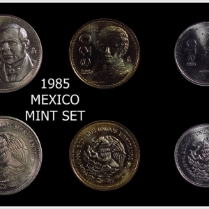 1985 Mexico Pesos Mint Set
